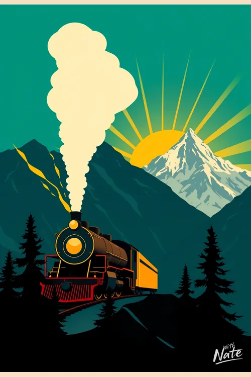 Art Deco Railway art print