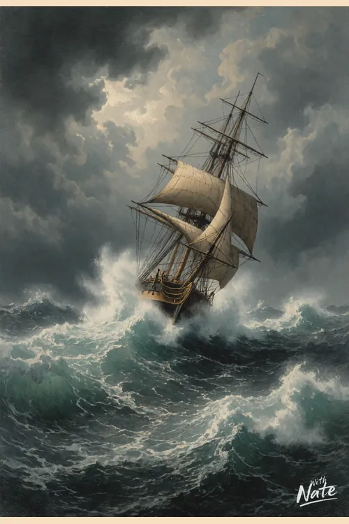 Nautical Tall Ship art print
