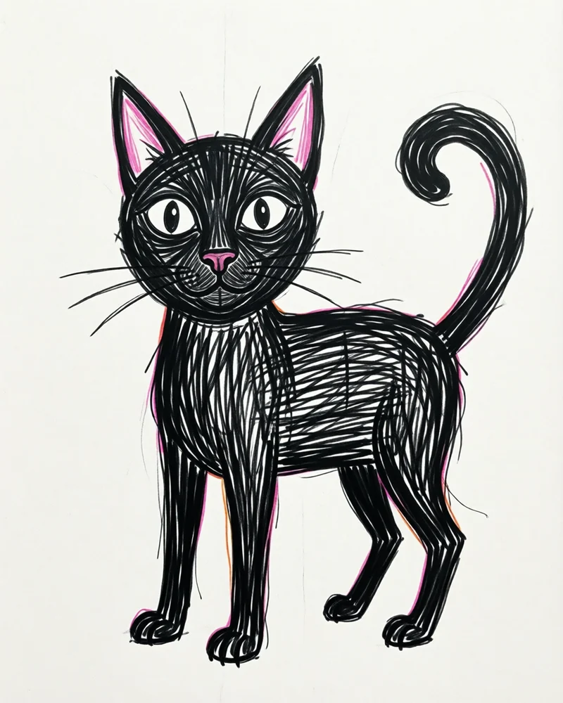 Badly drawn pet portrait