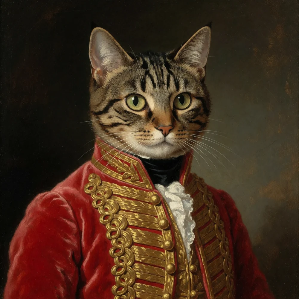 Victorian-style pet portrait